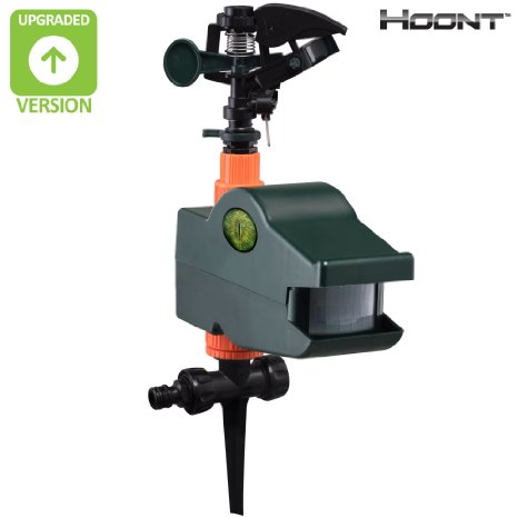 Hoont™ Powerful Outdoor Water Jet Blaster Animal Pest Repeller - Motion Activated - Blasts Cats, Dogs, Squirrels, Birds, Deer, Etc. Out of Your Property [UPGRADED VERSION]