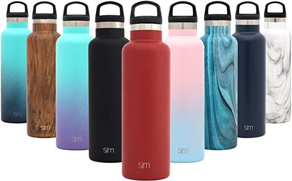 Simple Modern Ascent Water Bottle - Narrow Mouth, Vacuum Insulated, Double Wall, 18/8 Stainless Steel Powder Coated