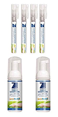 GermFree 24 Hand Sanitizer Travel Pack - Long-Lasting 24 Hour Effect - Kills 99.99% Of Germs & Provides All Day Protection - Non-Staining - Odorless (Includes 4x 9ml Spray Pens & 2x 50ml Foamers)