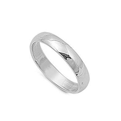 Personalized 4mm Stainless Steel Band Ring - Free Engraving