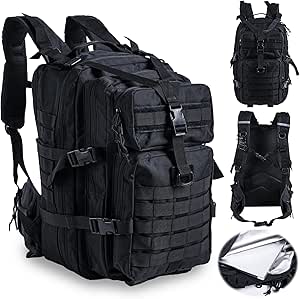 Goture Military Tactical Backpack, 45L Large Army Tactical Back Pack, Waterproof 900D Molle Backpack Bug Out Bag Rucksack