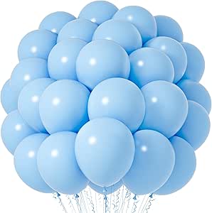 Light Blue Balloons, 66pack 12inch Baby Blue Latex Party Balloons for Boys Girls Birthday Party, Baby Shower, Wedding, Gender Reveal, Baby Shower, Anniversary Party Decorations