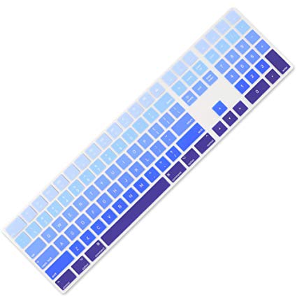 All-inside Ombre Blue Cover for Apple iMac Magic Keyboard with Numeric Keypad MQ052LL/A A1843 US Layout