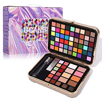 UCANBE All In One Makeup Kit For Girls Makeup - 77 Colors Combination Makeup Palette Gift Set- Including Eyeshadow Palette, Highlighter, Contour, Concealer, Eyebrow, Lip palette, Primer, Makeup brush