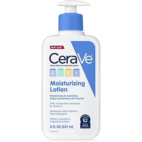 CeraVe Baby Lotion | 8 Ounce | Gentle Baby Skin Care with Hyaluronic Acid | Paraben and Fragrance Free | Packaging May Vary