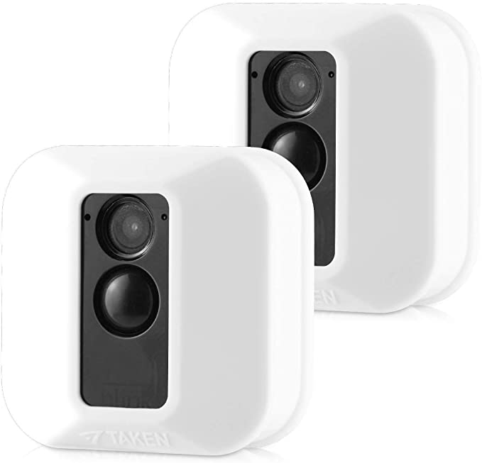 JESSY Silicone Skins Protective Cover Case for Blink XT/XT2 Security Camera, Anti-Scratch Protective UV and Weather Resistant (2 Pack White)