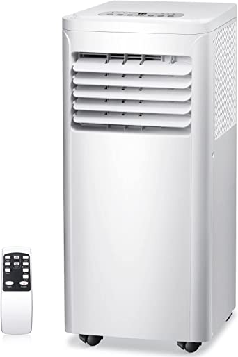 R.W.FLAME 10,000 BTU Portable Air Conditioner with Remote Control, Portable AC Unit for Room Up to 300 Sq.Ft, 3-in-1 Air Conditioner with Digital Display,24Hrs Timer,Installation Kit for Home, White