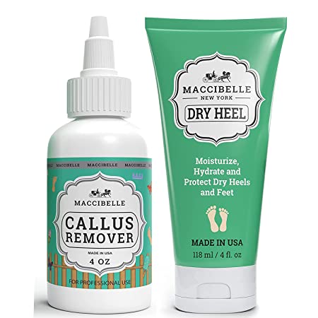 Maccibelle Callus Remover EXTRA STRENGTH Liquid Gel 4 oz   Advanced Heel Care Cream for Dry Heel, Cracked Heels and Feet 4 oz