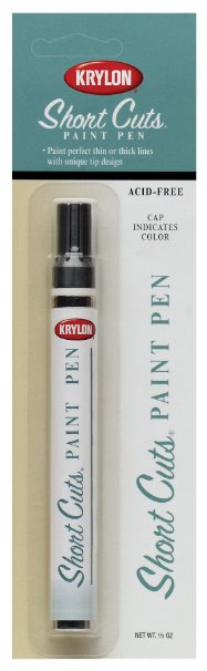 Krylon KSCP913 Short Cuts Paint Pen, .33-Ounce, Gloss White