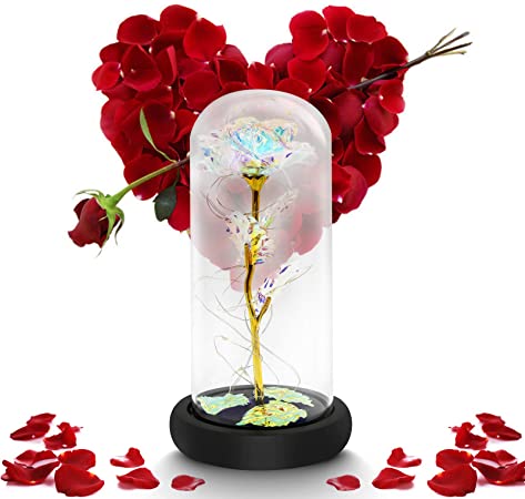 Galaxy Flower Rose Gifts Artificial Flower Forever Gifts for Girlfriend Mom Birthday Valentine Anniversary Mothers Day  Valentines Day Gifts for Her
