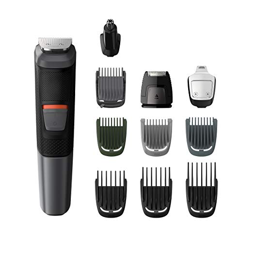 Philips Series 5000 11-in-1 Multi Grooming Kit for Beard, Hair and Body with Nose Trimmer Attachment - MG5730/33