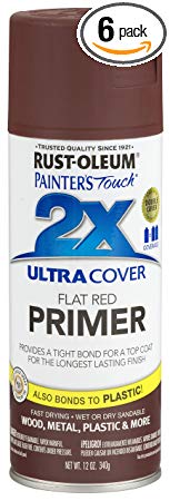 Rust-Oleum 249086-6 PK Painter's Touch 2X Ultra Cover, Red Primer, 12 oz