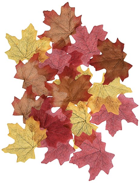 SunAngel Package of 300 Assorted Rich Fall Colored Silk Maple Leaves for Weddings, Events and Decorating