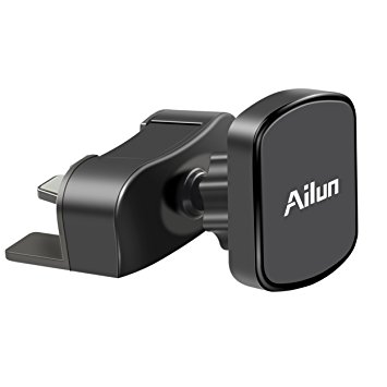 Car Phone Mount,Magnet Key Holder,by Ailun,CD Slot Magnetic Car Mount Holder, for iPhone X/8/7/6/6s Plus,Samsung Galaxy S8/S8 ,S7/S7 Edge,S6/S6 Edge  Galaxy Note 5 & Other Smartphones[Black]