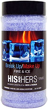 Spazazz SPZ-903 Break Up/Make Up Fire and Ice His and Hers Novelty Crystals Container, 17 oz.