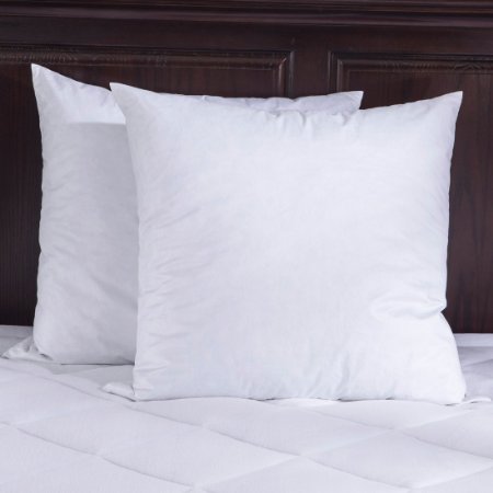 Puredown-18X18"-95% Feather 5% Down Square Pillow Insert-Pack of 2