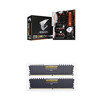 GIGABYTE AORUS GA-Z270X-Gaming K7 Gaming Motherboard LGA1151 Intel Z270 2-Way SLI ATX DDR4 Motherboard and Corsair Vengeance LPX 16GB (2x8GB) DDR4 DRAM 3000MHz C15 Desktop Memory Kit – Black