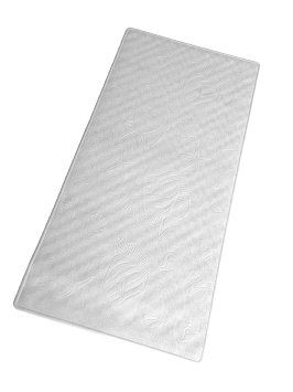 Bath Mat - Non-Slip Natural Rubber - Extra Long & Extra Wide (18" x 36") for Increased Safety for Baby, Kids & Elderly - Anti-Bacterial Protection (White)