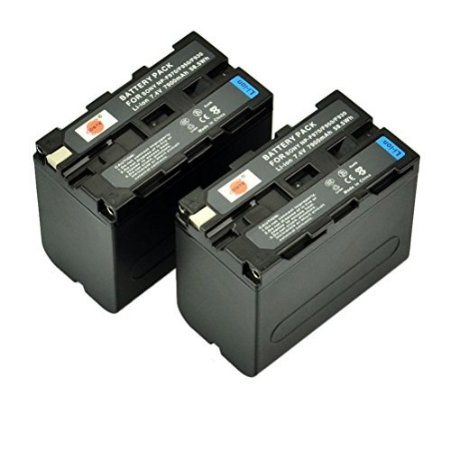 DSTE® 2x Replacement Li-ion NP-F970 Battery for Sony DCM-M1 MVC-CD1000 HDR-FX1 DCR-VX2100E DSR-PD190P NEX-FS700RH HXR-NX3 Camera as NP-F930 NP-F950 NP-F960