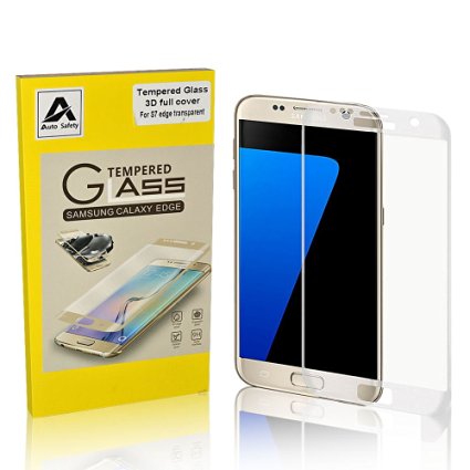 Auto Safety for Samsung Galaxy S7 edge Full Coverage Glass Screen Protector Full Screen Tempered Glass Screen Protector Film, Edge to Edge Screen Guard Saver for Samsung Galaxy S7 edge(transparent)