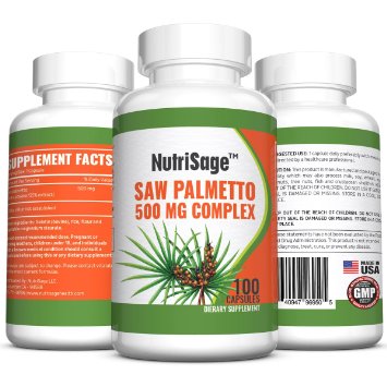 Premium Saw Palmetto 500MG Capsules - Boost & Supports Prostate Health, Fights Hair Loss & Relieves Frequent Urination - Made From High Grade Pure Berries Powder Extract - Safe & Natural Supplement