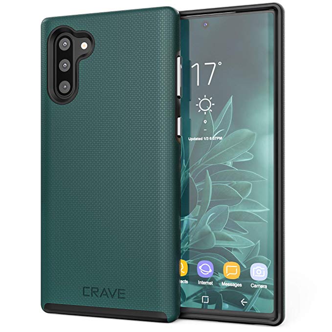 Crave Note 10 Case, Crave Dual Guard Protection Series Case for Samsung Galaxy Note 10 - Forest Green
