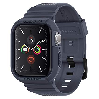 Spigen Rugged Armor Pro Designed for Apple Watch Case for 44mm Series 5 / Series 4 - Charcoal Gray