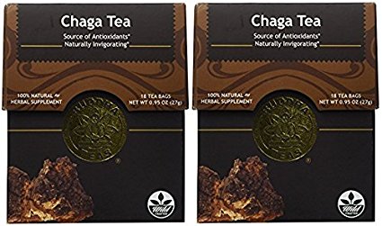 Chaga Tea - Organic Herbs - 18 Bleach Free Tea Bags (2 Packages)