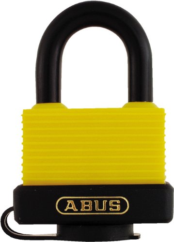 ABUS 70/45 KD Yellow All Weather Solid Brass Body with Weather Cover and Steel Shackle Keyed Different Padlock