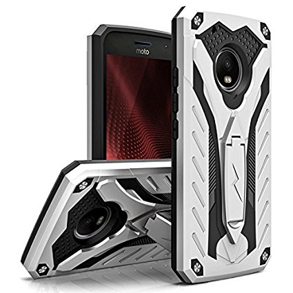 Motorola G5 Plus Case, Zizo [Static Series] Shockproof [Military Grade Drop Tested] w/ Kickstand [Motorola G5 Plus Heavy Duty Case] Impact Resistant