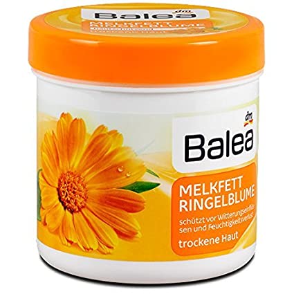 Balea Melkfett milking grease - Calendula Gel-Cream - with Vitamin A - Protects Skin against Environmental Damage/Stress from Cold, Wind, Rain etc, 250ml / 8.45 Fl.oz