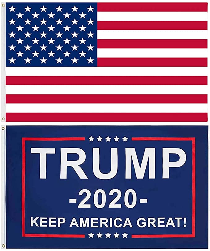 Homissor Trump 2020 American USA Flag 3x5 - Keep America Great MAGA Flags Indoors Outdoors Banner 3x5ft