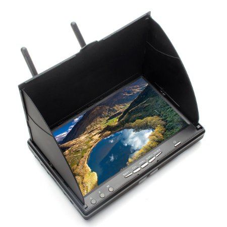 Eachine LCD5802S 5.8G 32CH 7 Inch Dual Receiver FPV Monitor System Dual Antenna with Build-in Receiver Battery