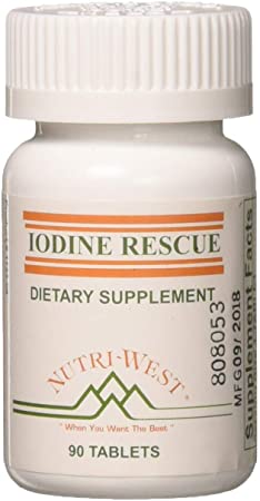 Iodine Rescue 90 Tablets by Nutri West by Nutri-West