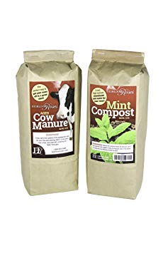 Aged Cow Manure and Mint Compost Bundle 1lb Each by Heirloom Roses