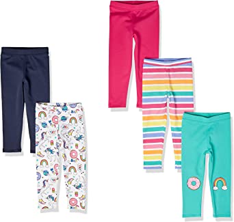 Spotted Zebra Girls and Toddlers' Leggings, Multipacks