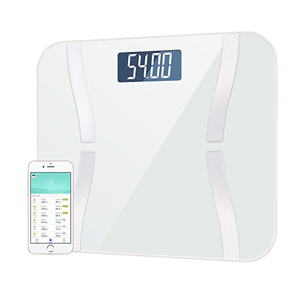 Kimitech Body Fat Scale Wifi bathroom scale High Precision Scale Reads Muscle Mass BMI and Body Weight Measurements Wifi Smart Connected…