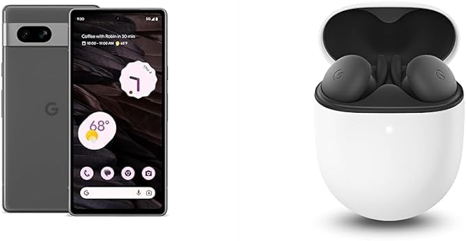 Google Pixel 7a - 128GB - Charcoal Pixel Buds A-Series - Charcoal