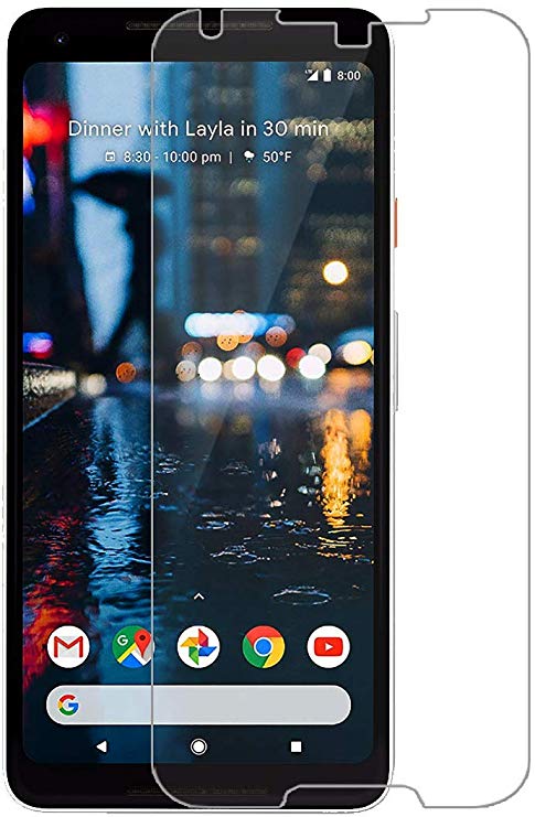 Keliple Google Pixel 2 XL Screen Protector(2Pack),Tempered Glass Screen Protector for Pixel 2 XL[Case Friendly][HD-Clear][0.26mm][Anti-Glare][Bubble-Free][Anti-Scratch] (Clear)