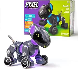 Educational Insights PYXEL A Coder’s Best Friend - Coding Robots for Kids with Blockly & Python Coding Languages, Coding Dog for Kids Ages 8