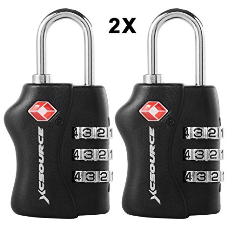 XCSOURCE 2 pcs TSA Security 3 Digit Combination Suitcase Luggage Bag Code Lock Padlock XC303