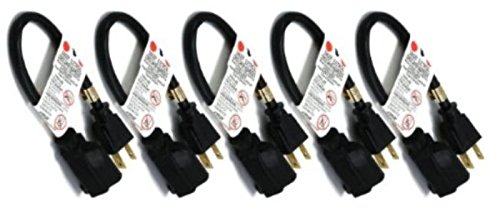 C&E PWR-12001-x5 1-Foot Extension Power Cable, Pack of 5