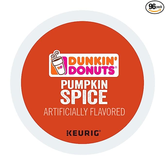 Dunkin Donuts Pumpkin Spice Flavor K-Cups for Keurig Coffee Brewers (96 Count)