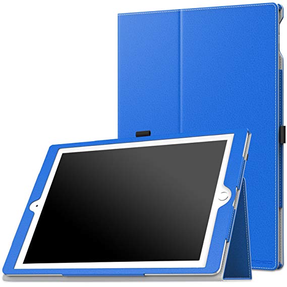 iPad Pro 12.9 Case - MoKo Slim Folding Cover with Auto Wake / Sleep for Apple iPad Pro 12.9 Inch iOS 9 2015 Release Tablet (NOT FIT iPad Pro 12.9 2017 Version), BLUE