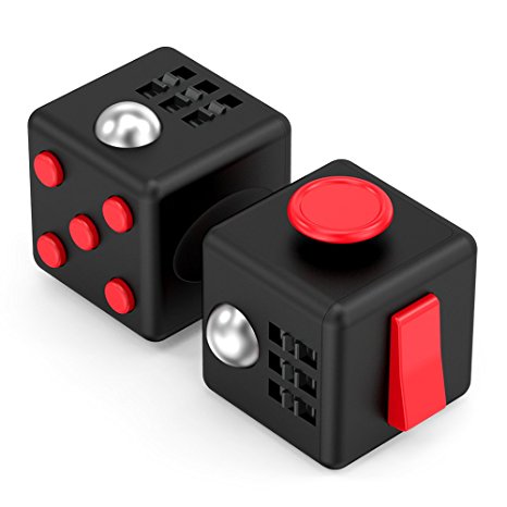 Trianium Fidget Cube Anti-Stress/Anti-anxiety and Depression Ball Prime Quality Toy for Children, Teen, Student, Adult [Easy Carrying] Finger Dice Stress Reliever for Work, School, Class