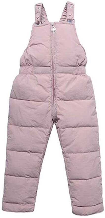 TAIYCYXGAN Baby Toddler Boys Girls Winter Warm Snow Pants Zip Up Bib Overalls Adjustable Snowsuit