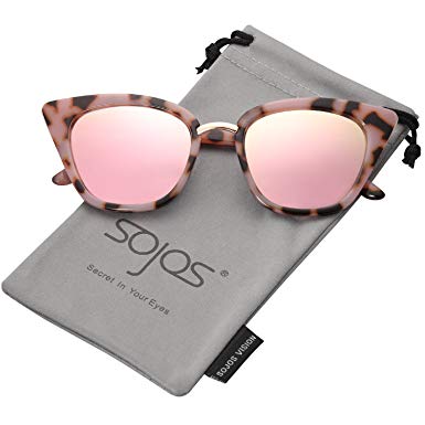 SOJOS Cat Eye Brand Designer Sunglasses Fashion UV400 Protection Glasses SJ2052