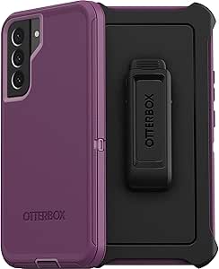 Otterbox Defender Series Galaxy S22 Plus Case - Non-Retail Packaging - Happy Purple, Samsung Phonecase, Raised Screen Bumper, Wireless Charging Compatible, Rotating Belt-Clip Holster/Kickstand