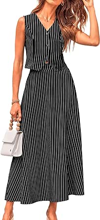 MASCOMODA Womens Fashion 2024 Spring Maxi Dress 2 Piece Outfits Blazer Crop Vest and Maxi Skirt Sets Formal Matching Suits