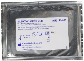 Blood Type Kit - Also Includes: 1 Eldoncard, 1 lancet, gauze, alcohol wipe, micropipette